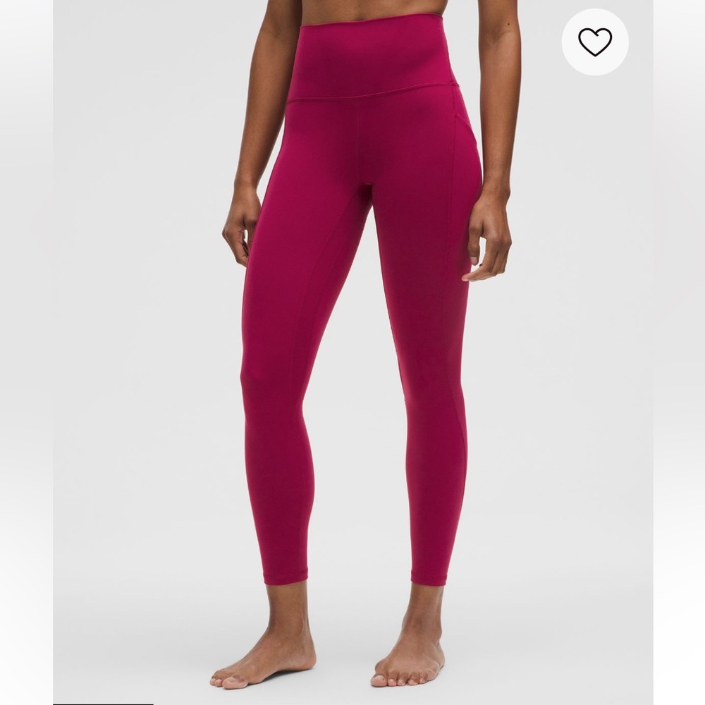 lululemon Wunder Train High Rise 25” in Magenta Smoke